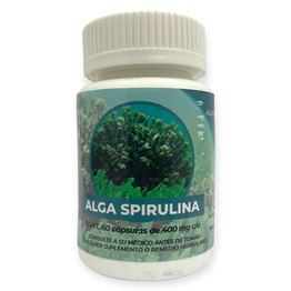 Alga espirulina 60 cápsulas, Foto 1 Figura Fácil