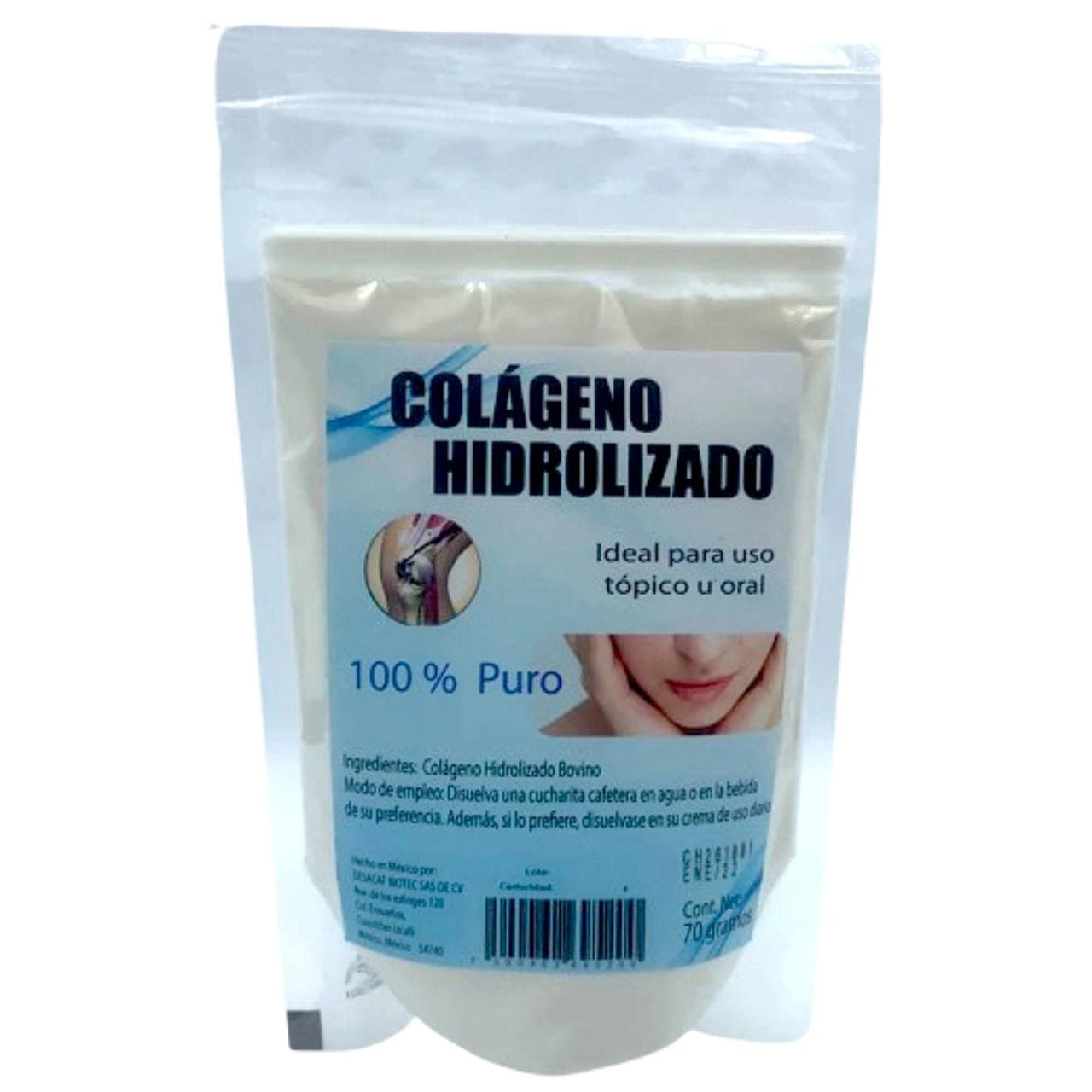 Colágeno Hidrolizado 100% puro 70g , Foto 1 Figura Fácil