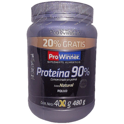 Proteína 90% sabor natural 480g, Foto 1 Figura Fácil